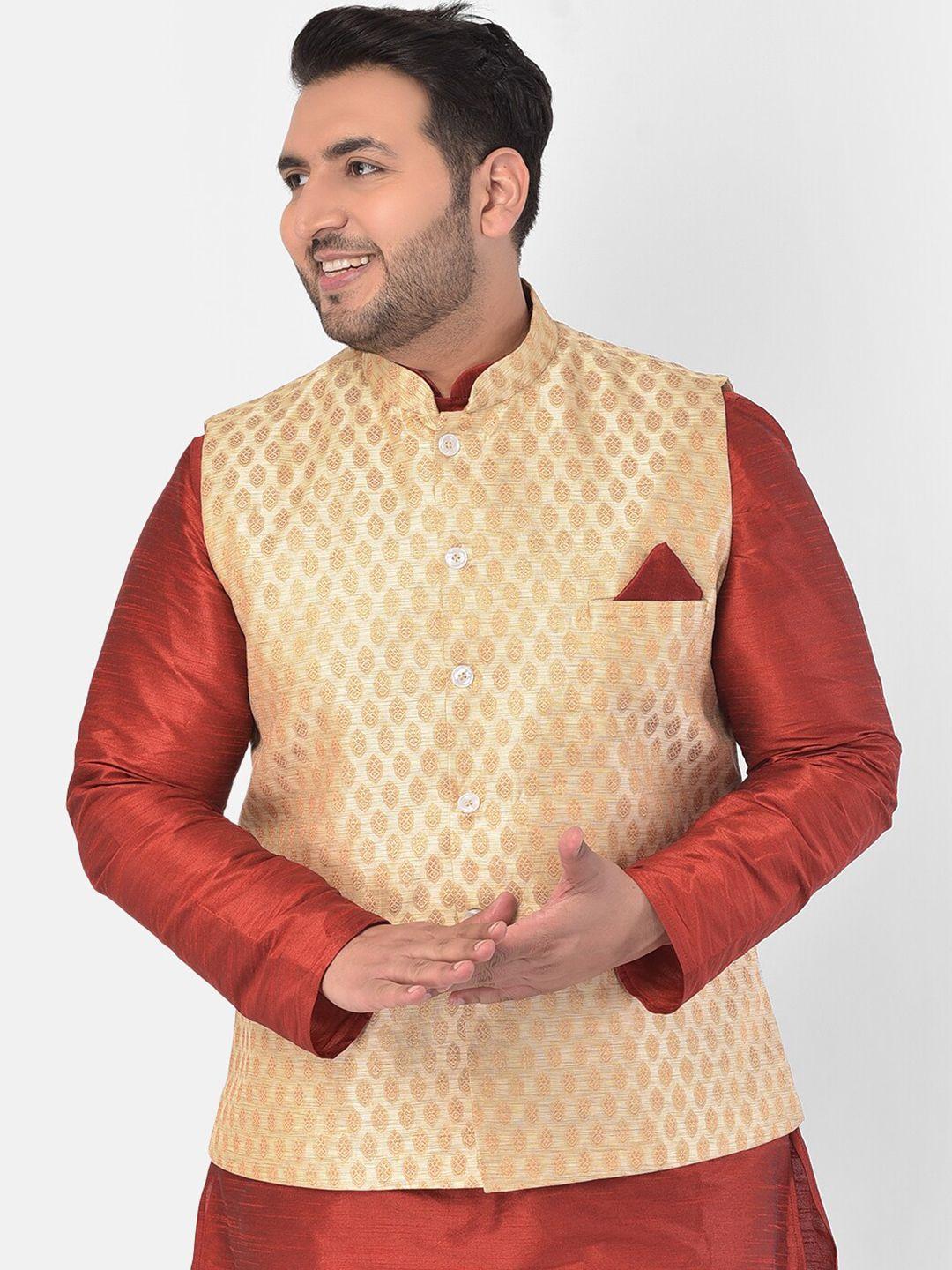 deyann-plus-men-gold-coloured-woven-design-jacquard-silk-nehru-jacket