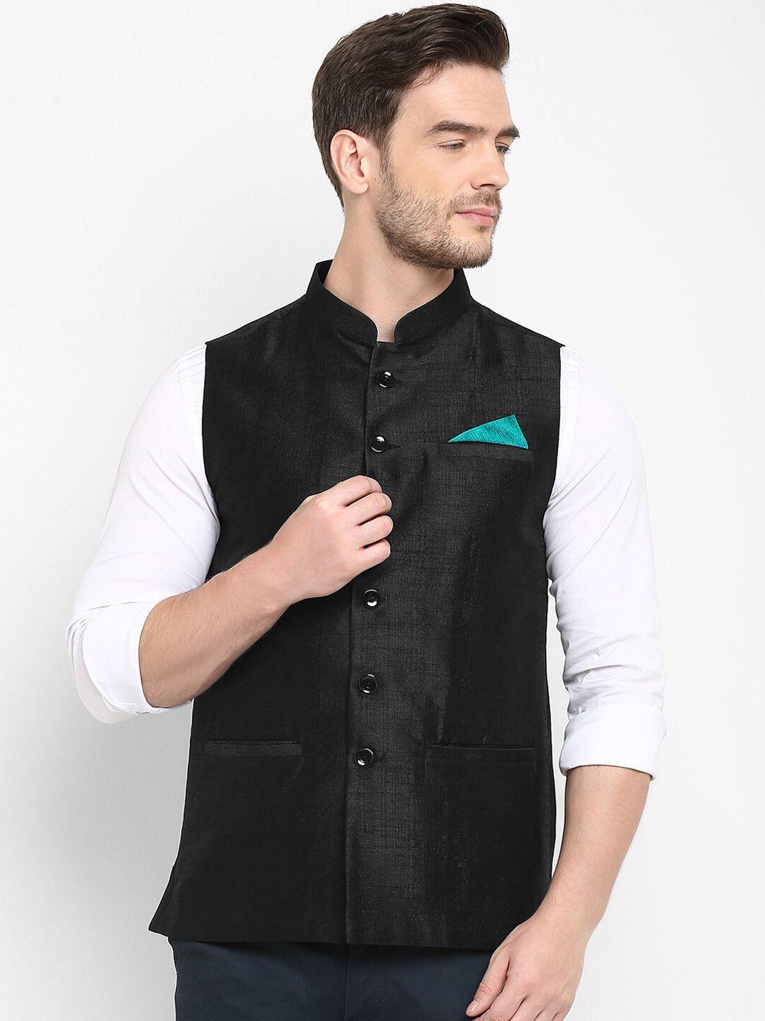 hangup-men-black-solid-silk-nehru-jacket