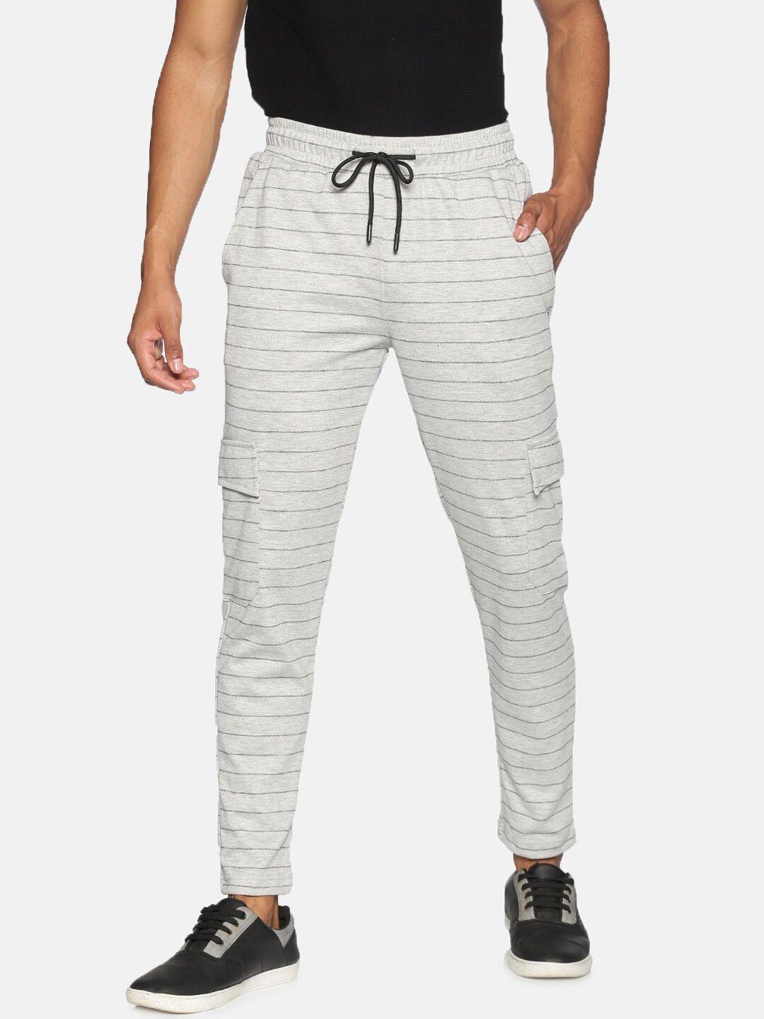campus-sutra-men-grey-&-black-striped-straight-fit-cotton-track-pants