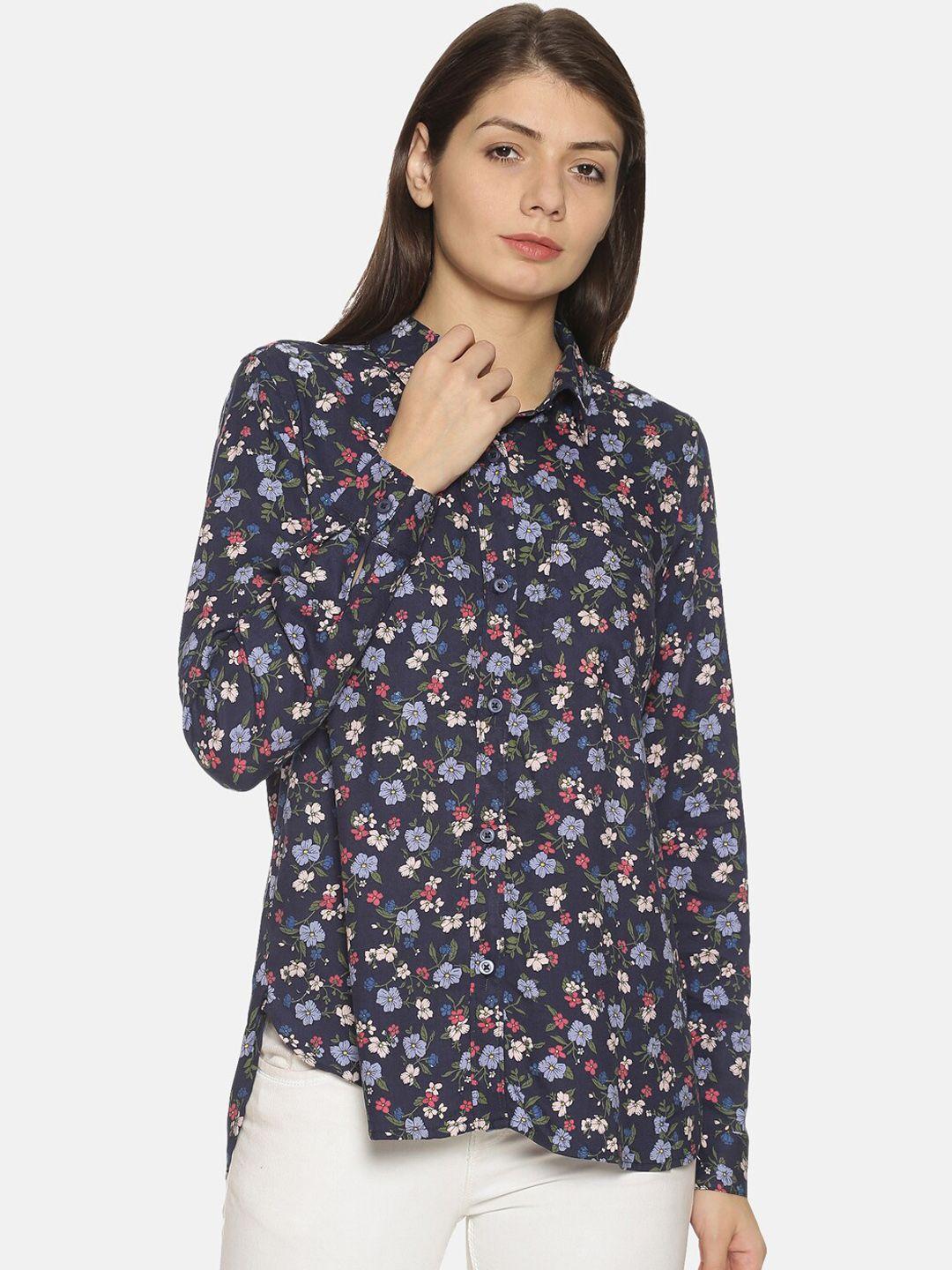 campus-sutra-women-multicoloured-regular-fit-printed-casual-shirt