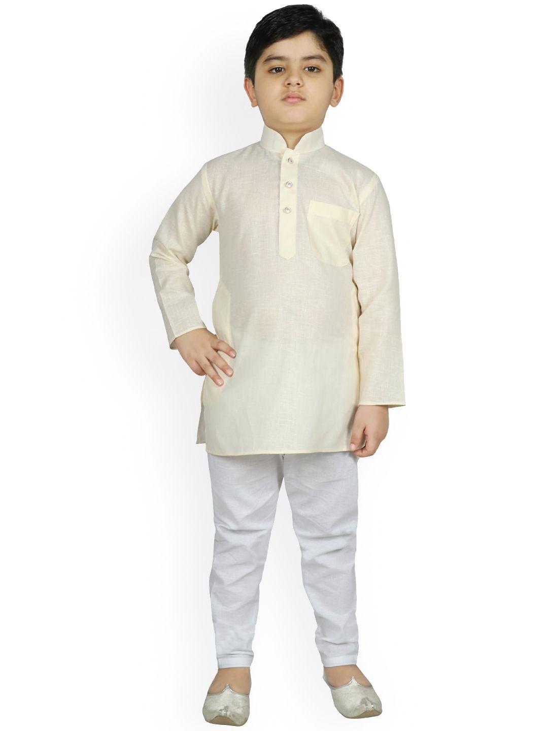 sg-yuvraj-boys-cream-pure-cotton-kurta-with-pyjamas