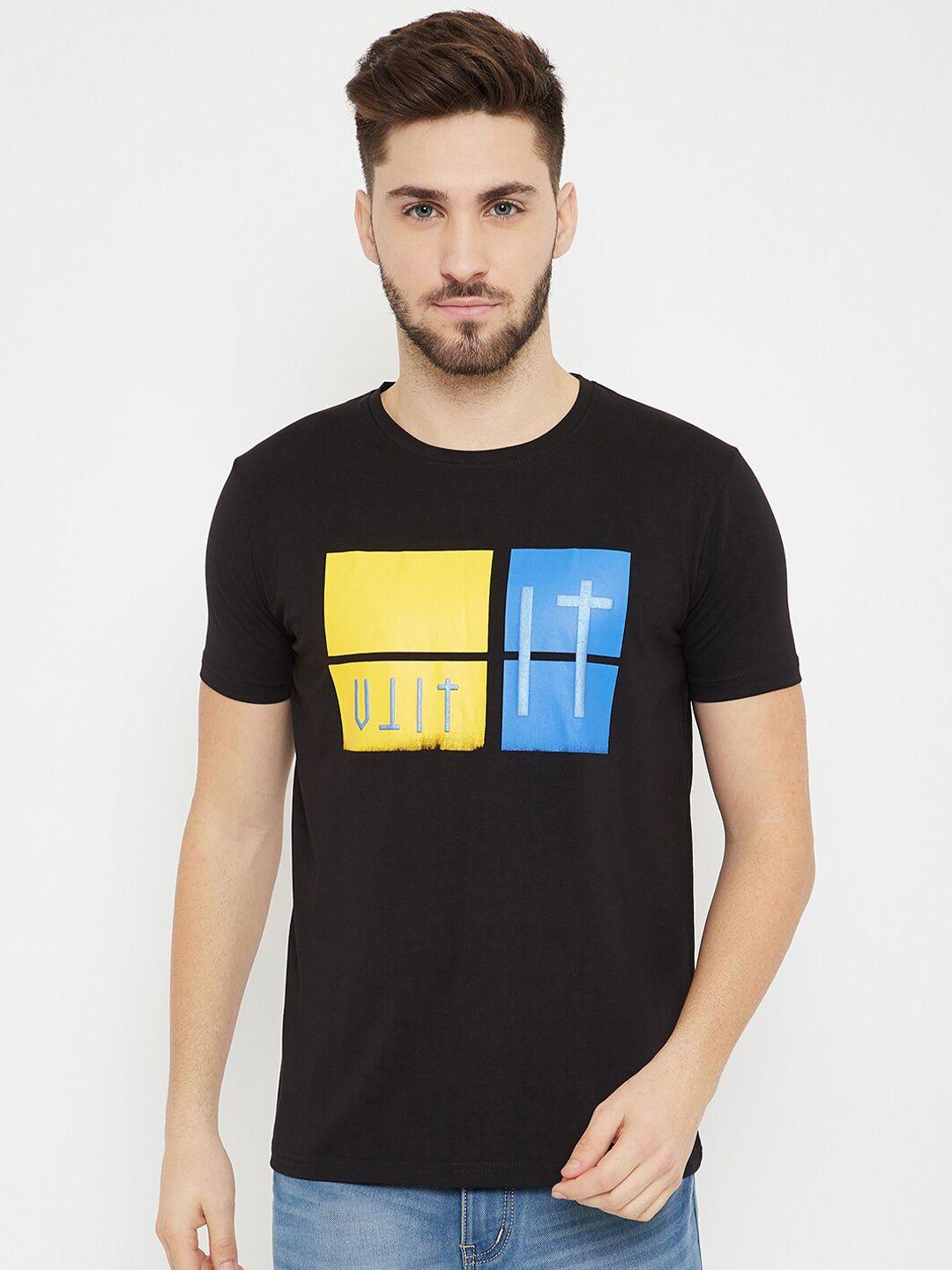 bishop-cotton-men-black-typography-printed-t-shirt