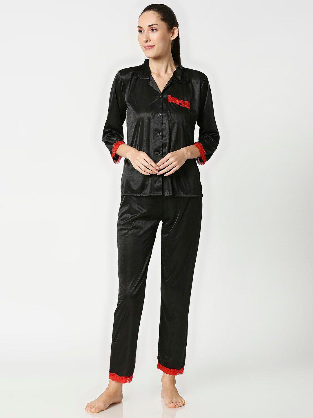 av2-women-black-&-red-solid-night-suit
