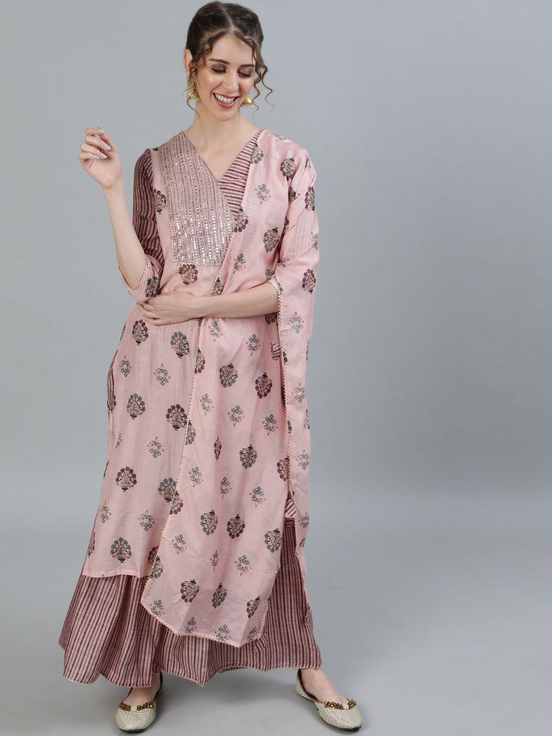 ishin-women-pink-ethnic-motifs-printed-angrakha-pure-silk-kurti-with-palazzos-&-dupatta