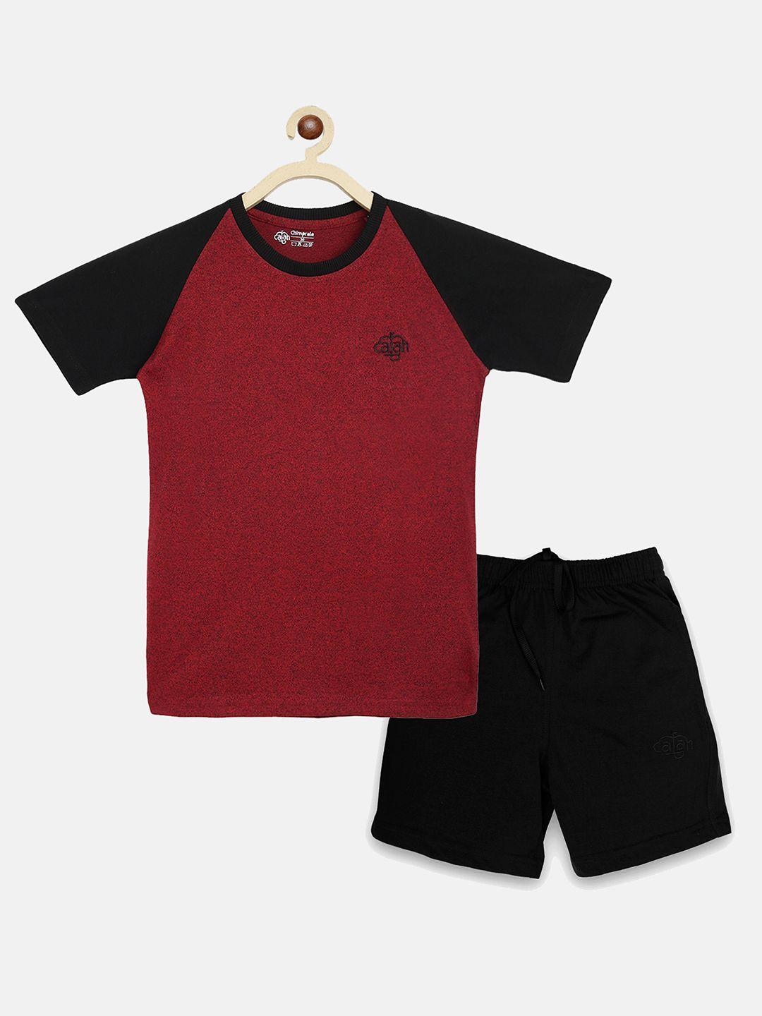 chimprala-boys-maroon-&-black-t-shirt-with-shorts