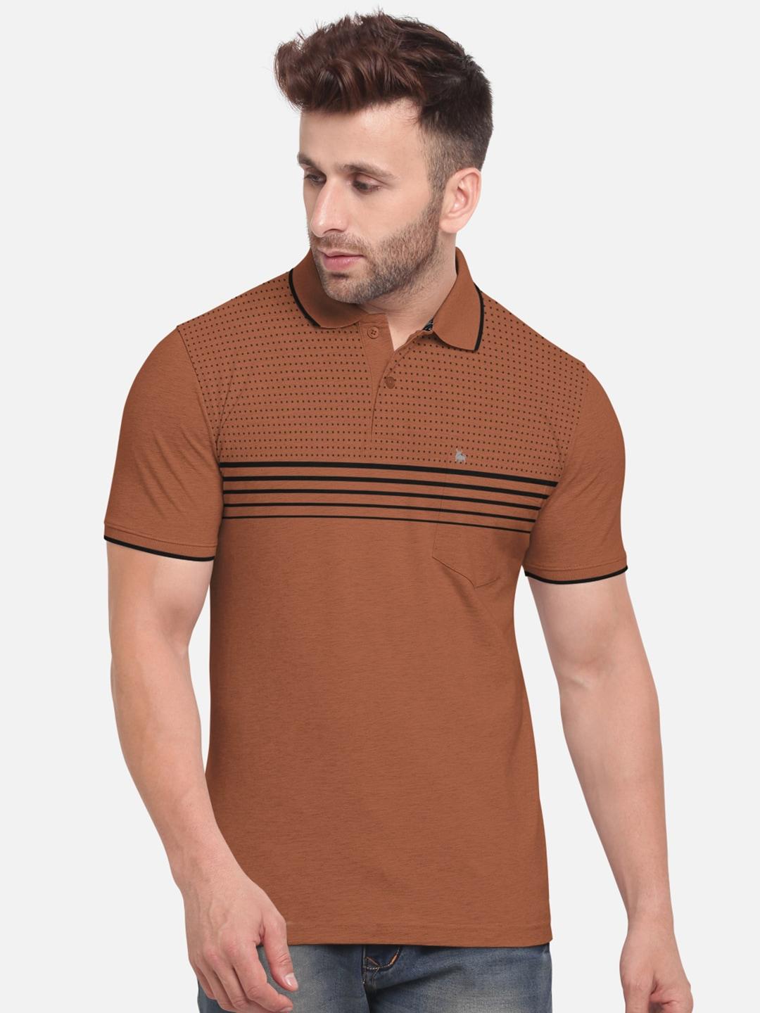 bullmer-men-tan-polo-collar-t-shirt