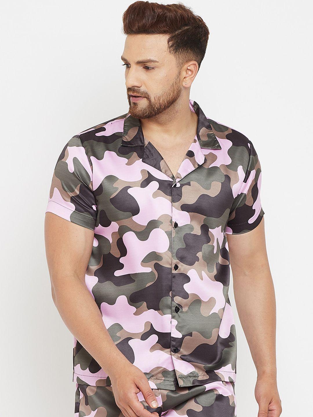 fugazee-men-green-slim-fit-camouflage-printed-casual-shirt