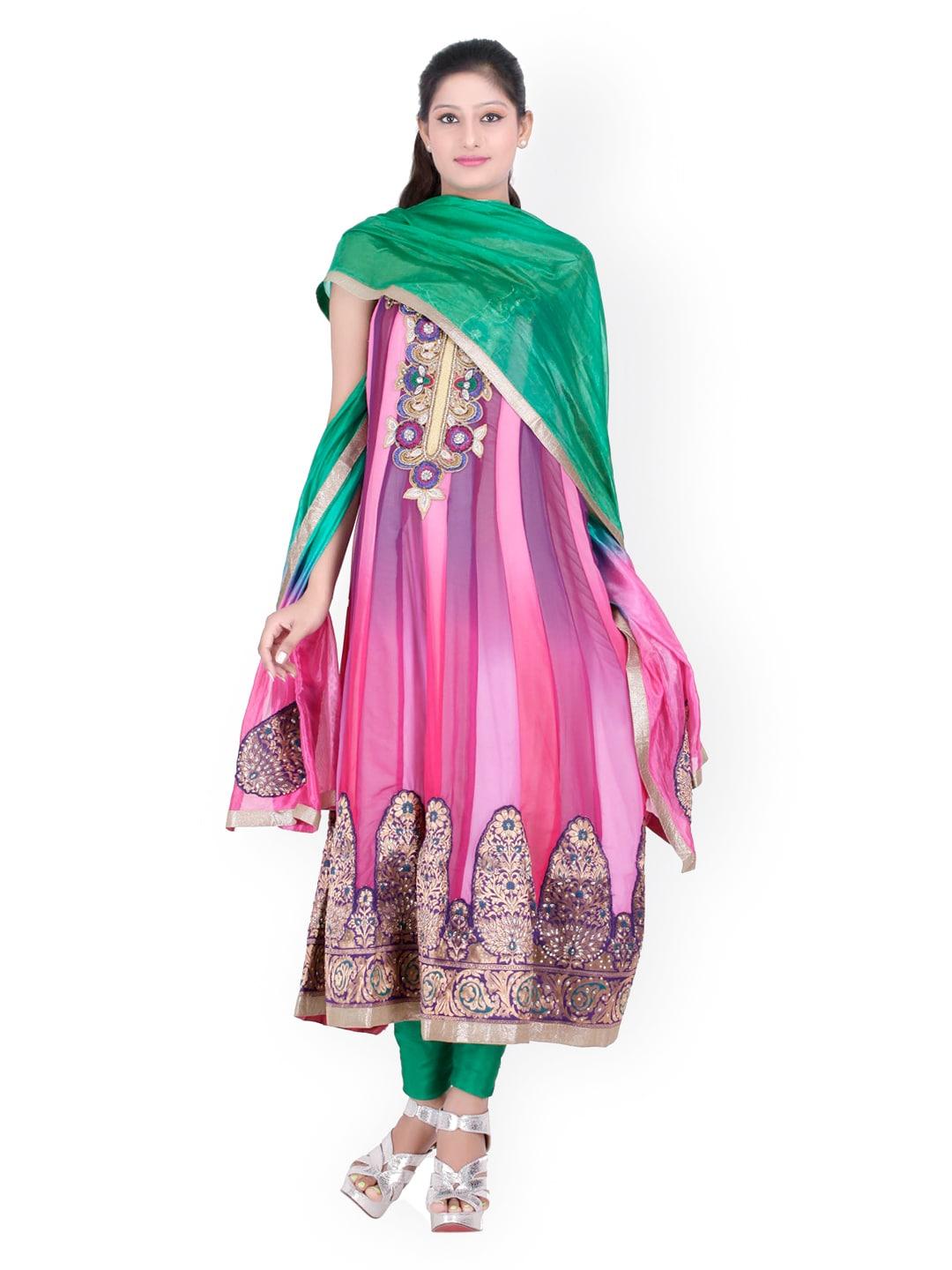 chhabra-555-purple-&-green-georgette-unstitched-dress-material