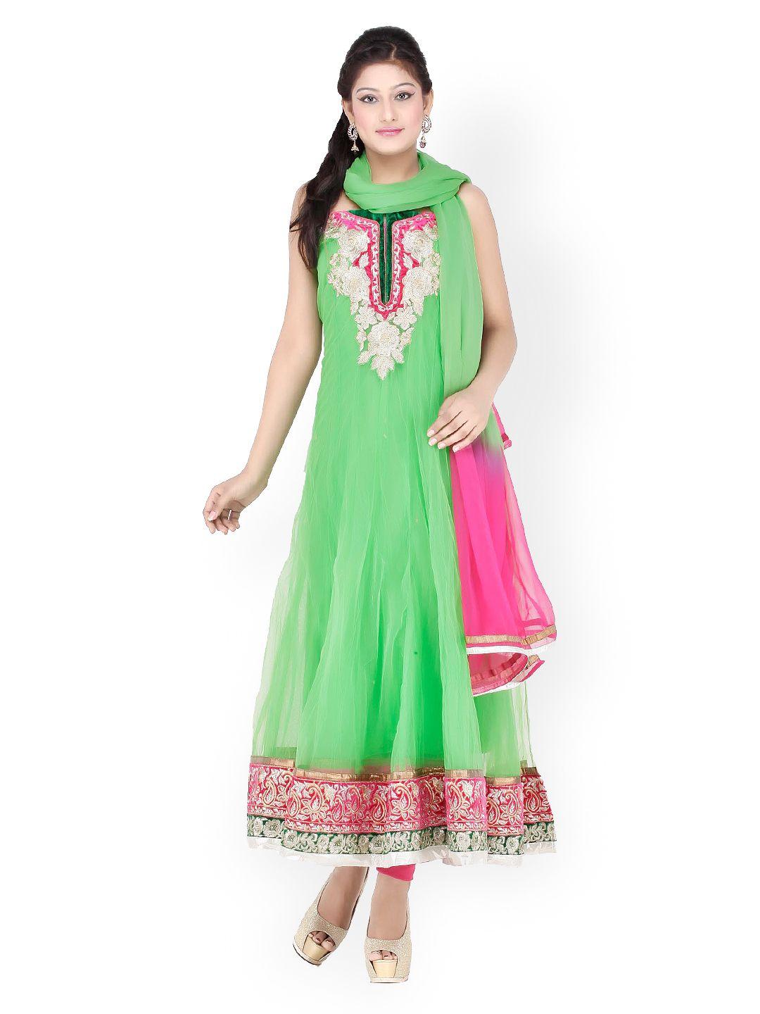 chhabra-555-green-&-pink-net-unstitched-dress-material