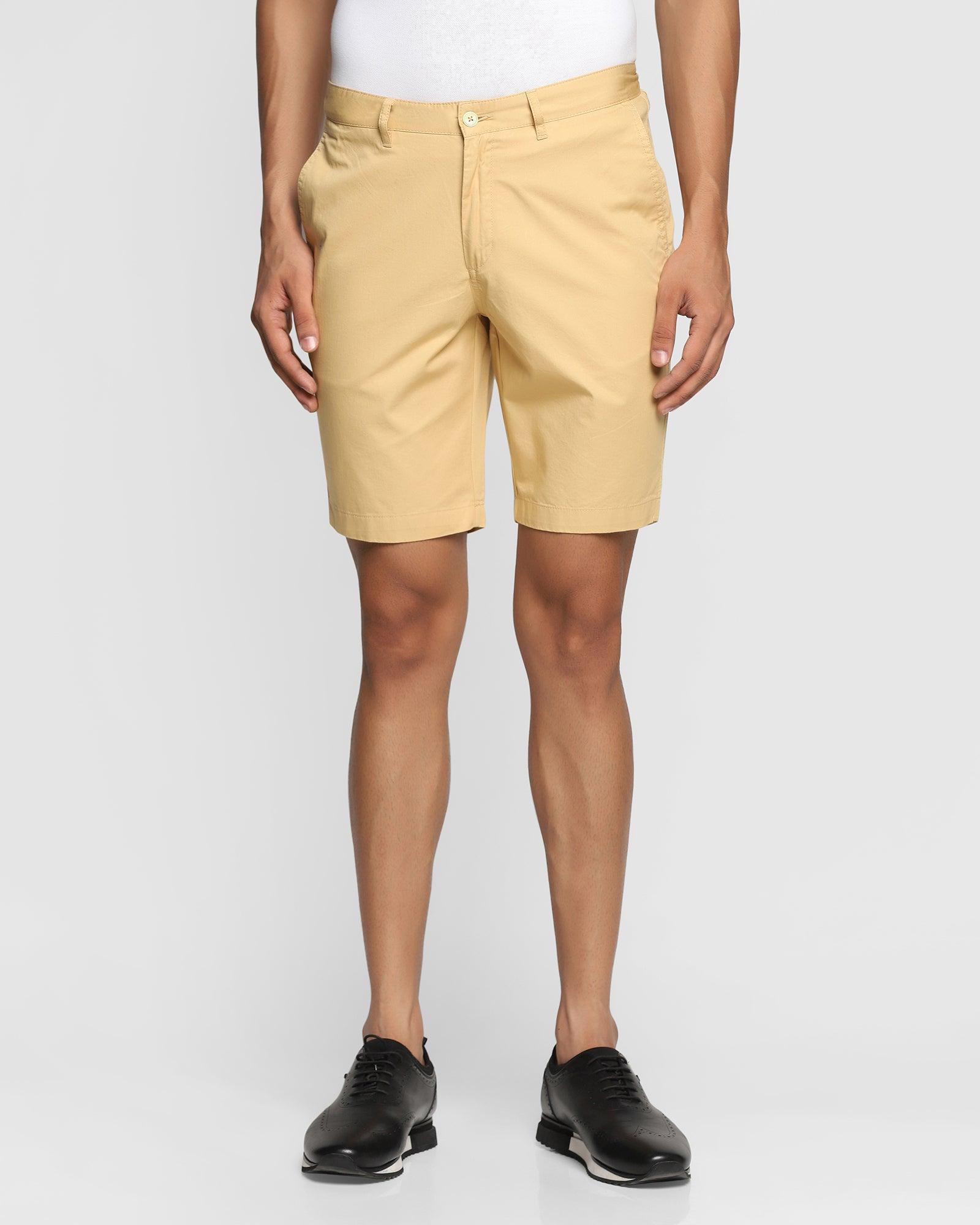 casual-mustard-solid-shorts---sam