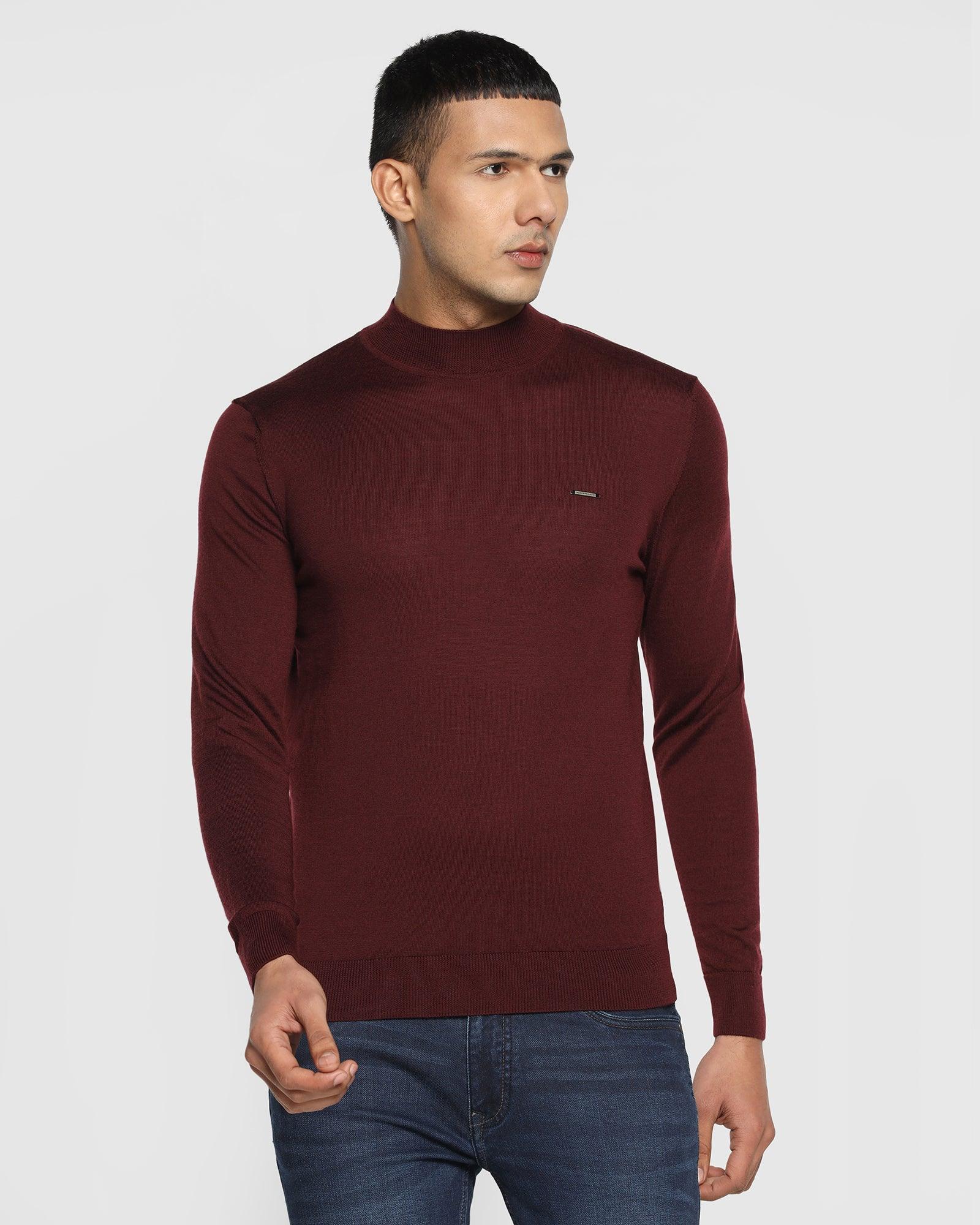 stylized-collar-wine-solid-sweater---domin