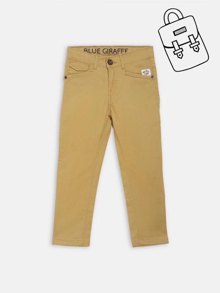 mustard-solid-regular-fit-trouser