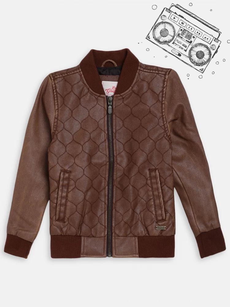 brown-solid-mandarin-collar-jacket