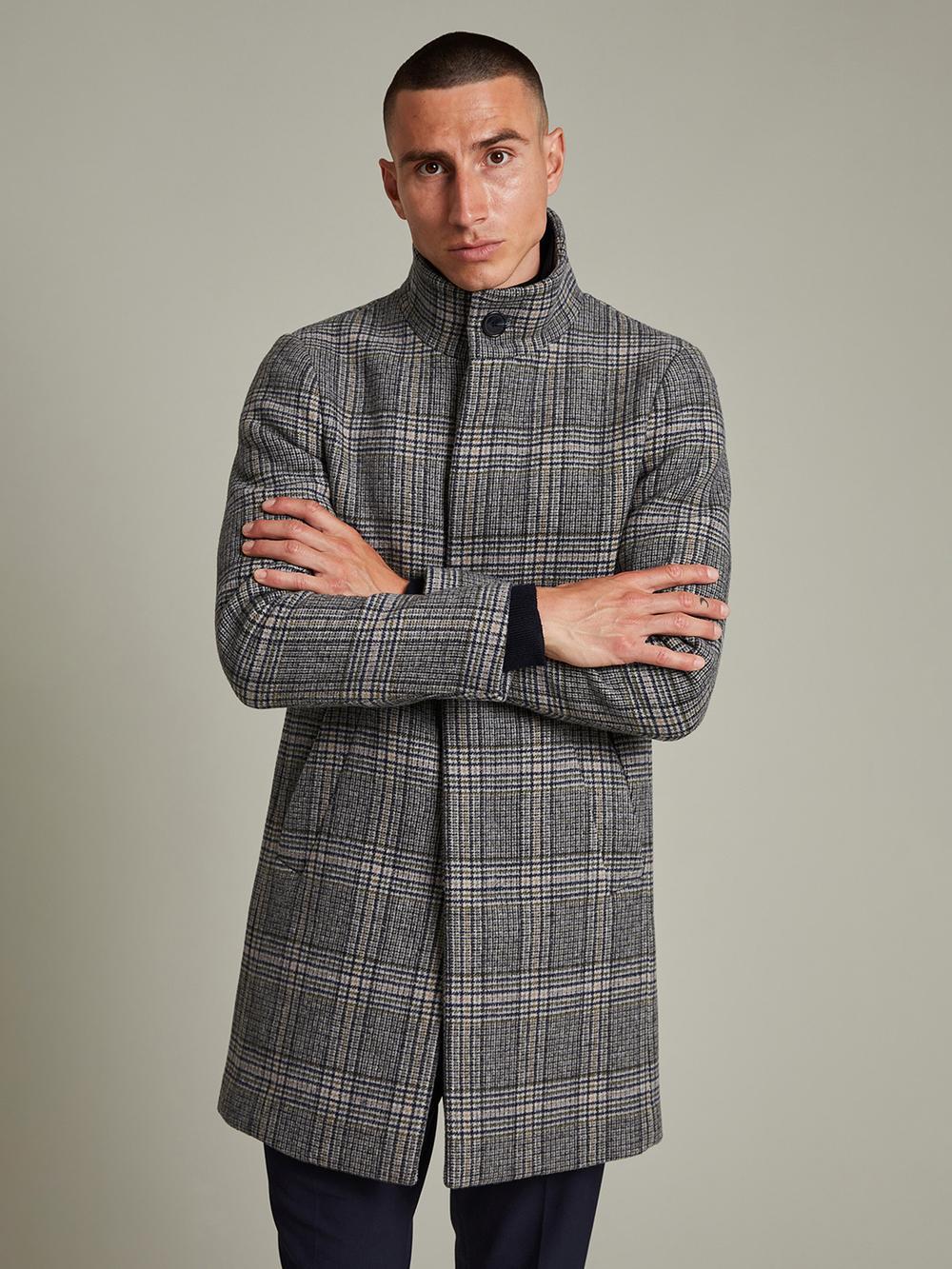 grey-checked-high-neck-overcoat