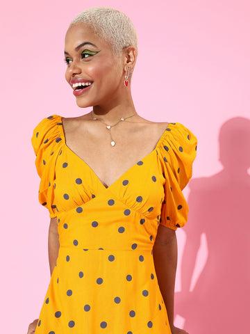 berrylush-women-yellow-&-black-polka-dot-printed-sweetheart-neck-flared-a-line-maxi-dress