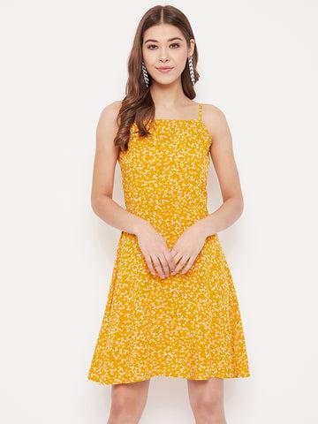 berrylush-women-yellow-&-white-floral-printed-fit-&-flare-mini-dress