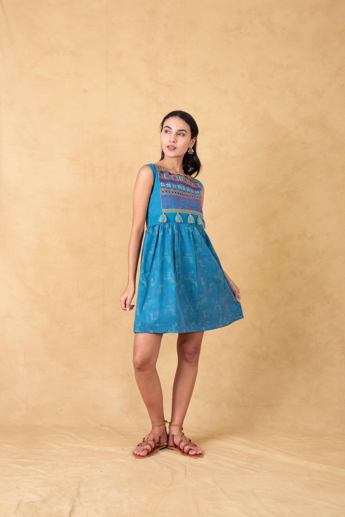 skater-dress-with-embroidered-yoke