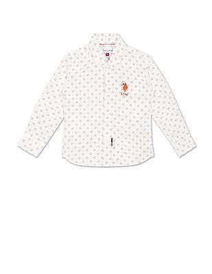 button-down-collar-printed-shirt