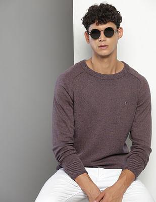 crew-neck-patterned-knit-sweater
