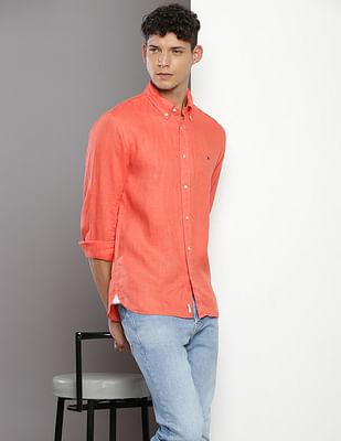 button-down-collar-premium-linen-shirt