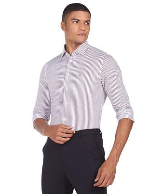 men-white-flex-dobby-weave-stripe-cotton-formal-shirt