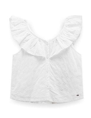 girls-broderie-anglaise-frill-top