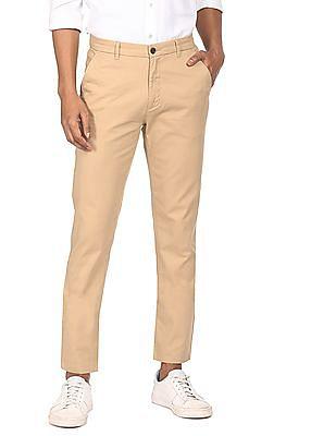 men-light-khaki-jackson-skinny-fit-solid-casual-trousers