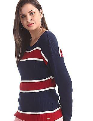 round-neck-striped-sweater