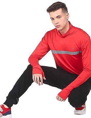 men-red-hooded-solid-active-t-shirt