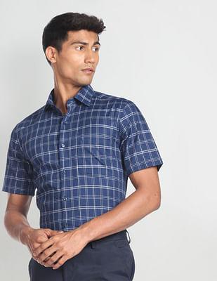 cotton-twill-check-formal-shirt