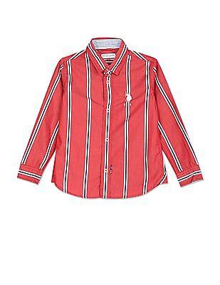 spread-collar-striped-shirt
