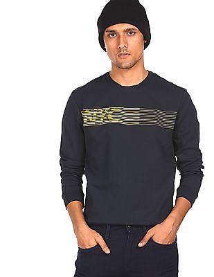 men-navy-round-neck-printed-sweatshirt