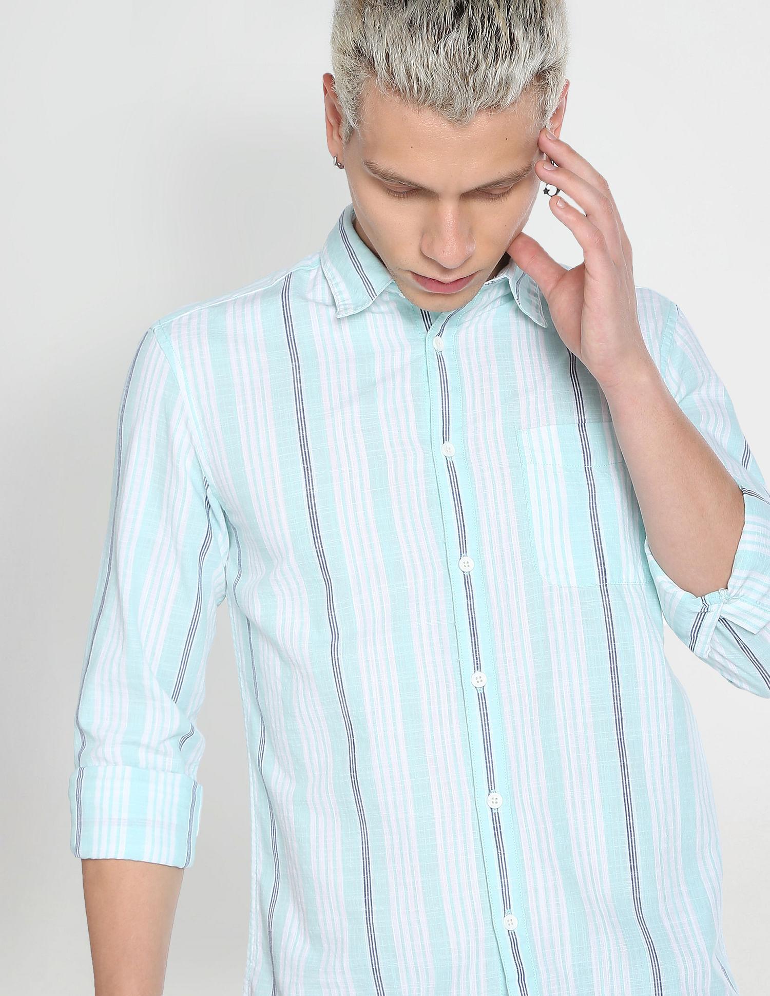 vertical-stripe-cotton-casual-shirt