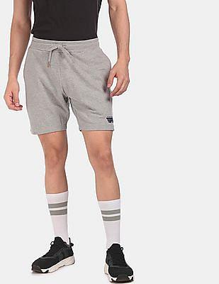 men-light-grey-elasticized-waist-heathered-shorts