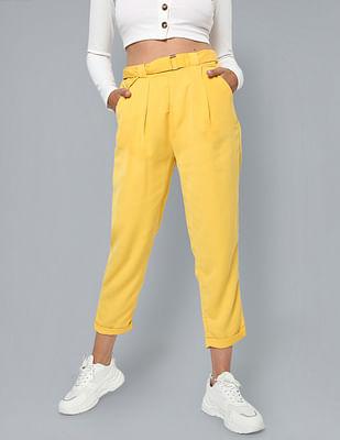 mustard-mid-rise-solid-pleated-trousers