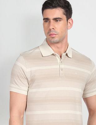 ribbed-collar-horizontal-stripe-polo-shirt