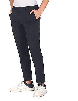 men-navy-austin-tapered-fit-solid-trousers
