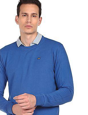 men-blue-solid-crew-neck-sweatshirt