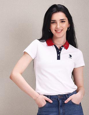 contrast-collar-solid-polo-shirt