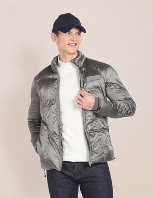 high-neck-solid-quilted-jacket