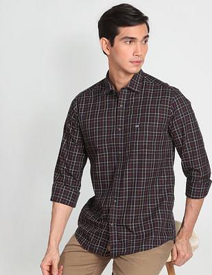 graph-check-cotton-casual-shirt
