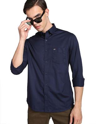 button-down-collar-cotton-casual-shirt