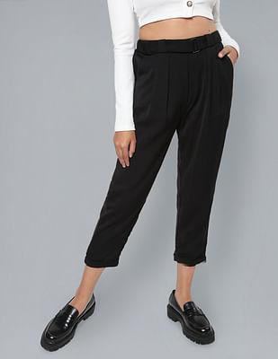 black-mid-rise-solid-pleated-trousers