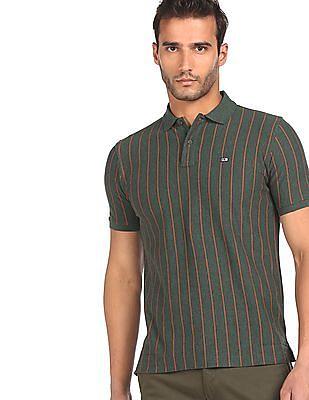 men-dark-green-striped-pique-polo-shirt