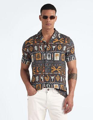 graphic-print-cuban-collar-shirt
