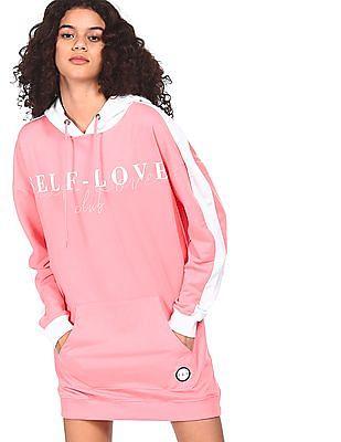 women-pink-long-sleeve-printed-hood-sweatshirt