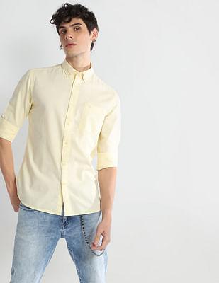 solid-cotton-casual-shirt