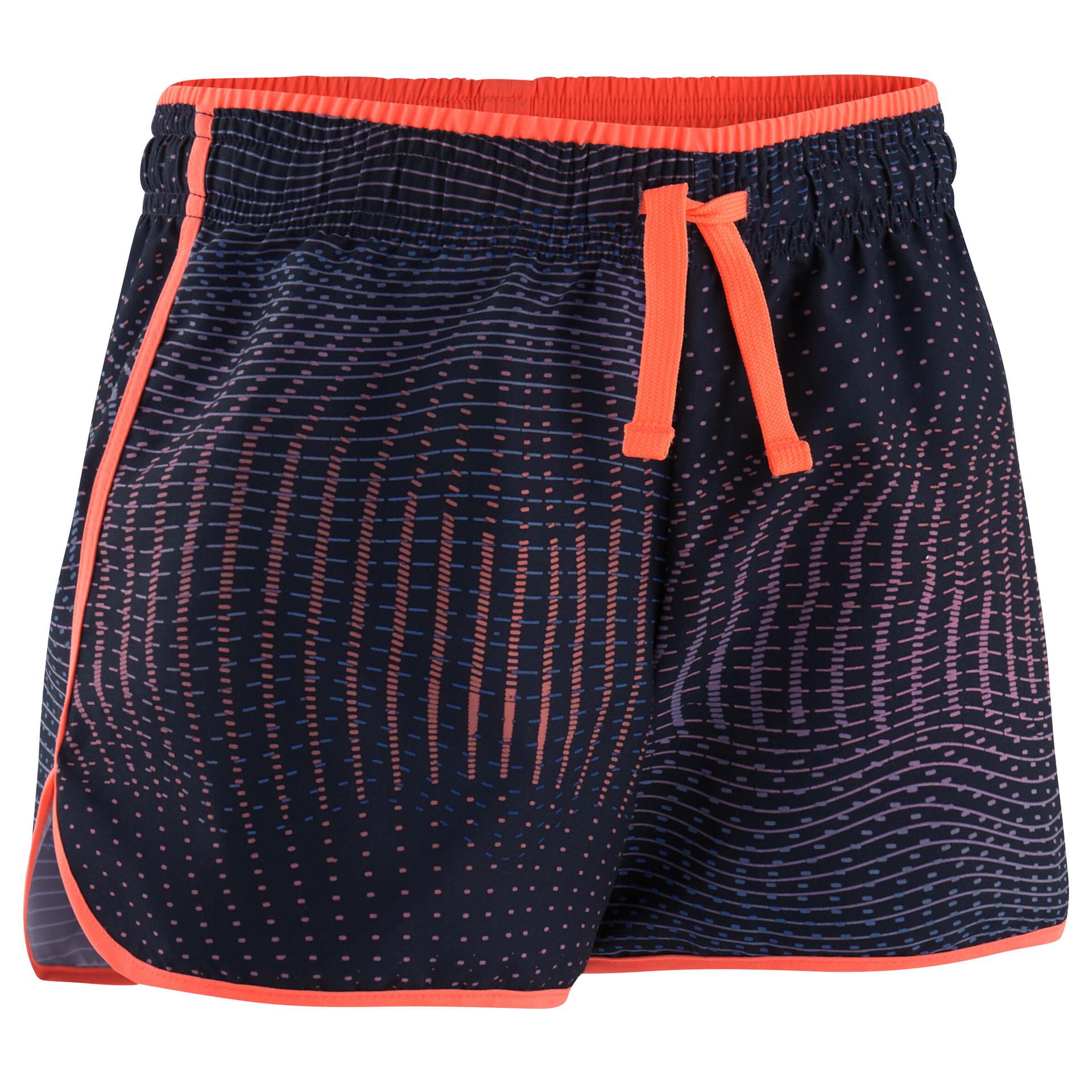 girls'-synthetic-breathable-shorts---blue/coral/print