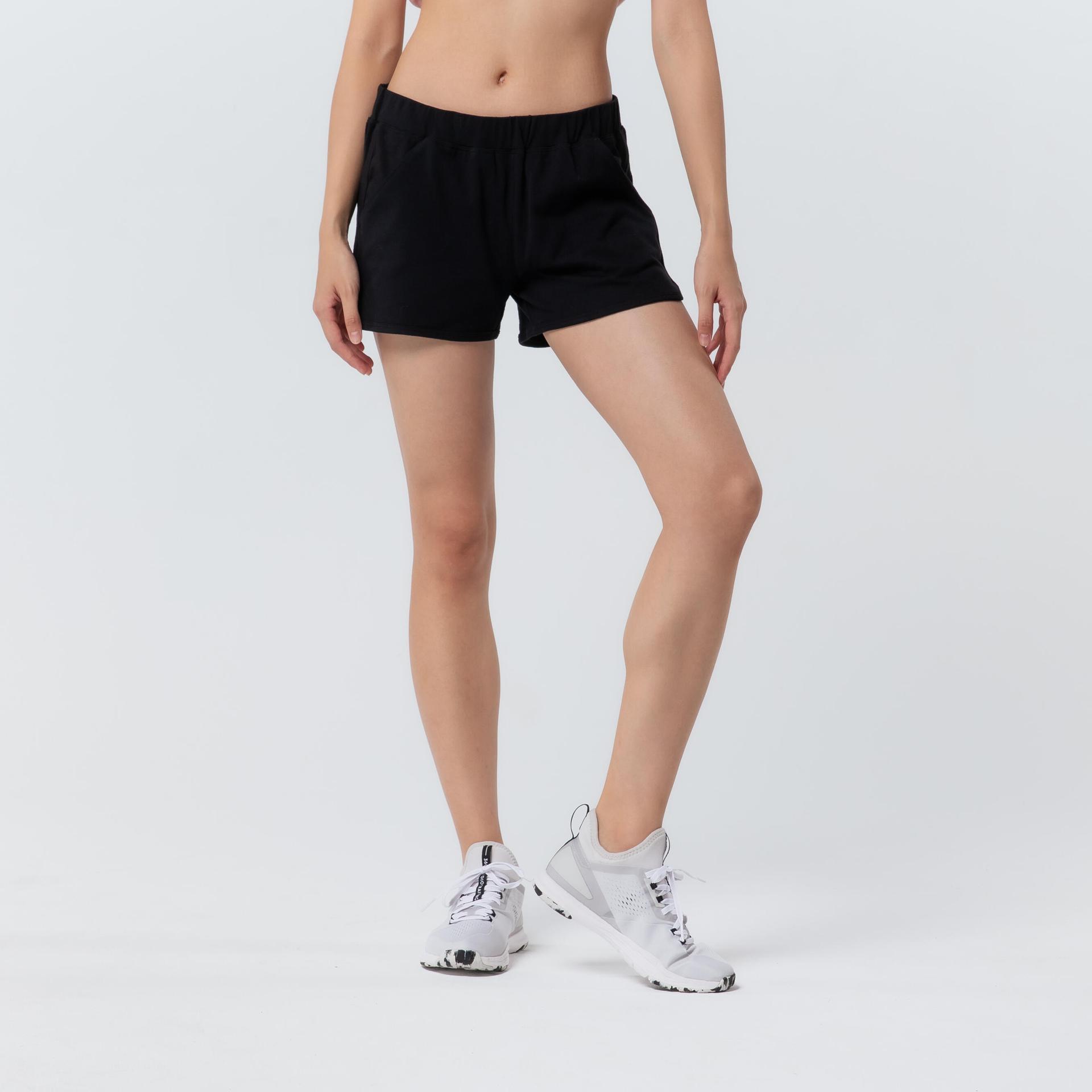 women-organic-cotton-blend-gym-short-520---black