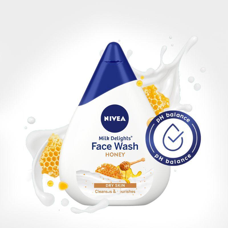 nivea-women-face-wash-for-dry-skin,-milk-delights-honey